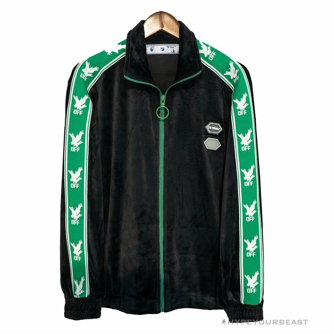 Hypeyourbeast OFF-WHITE Side Webbing Casual Green Letter Hoodie