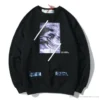 Hypeyourbeast OFF-WHITE Classic Wave Oil Painting Cotton Terry Long Sleeve Shirt 'BLACK' Shirts