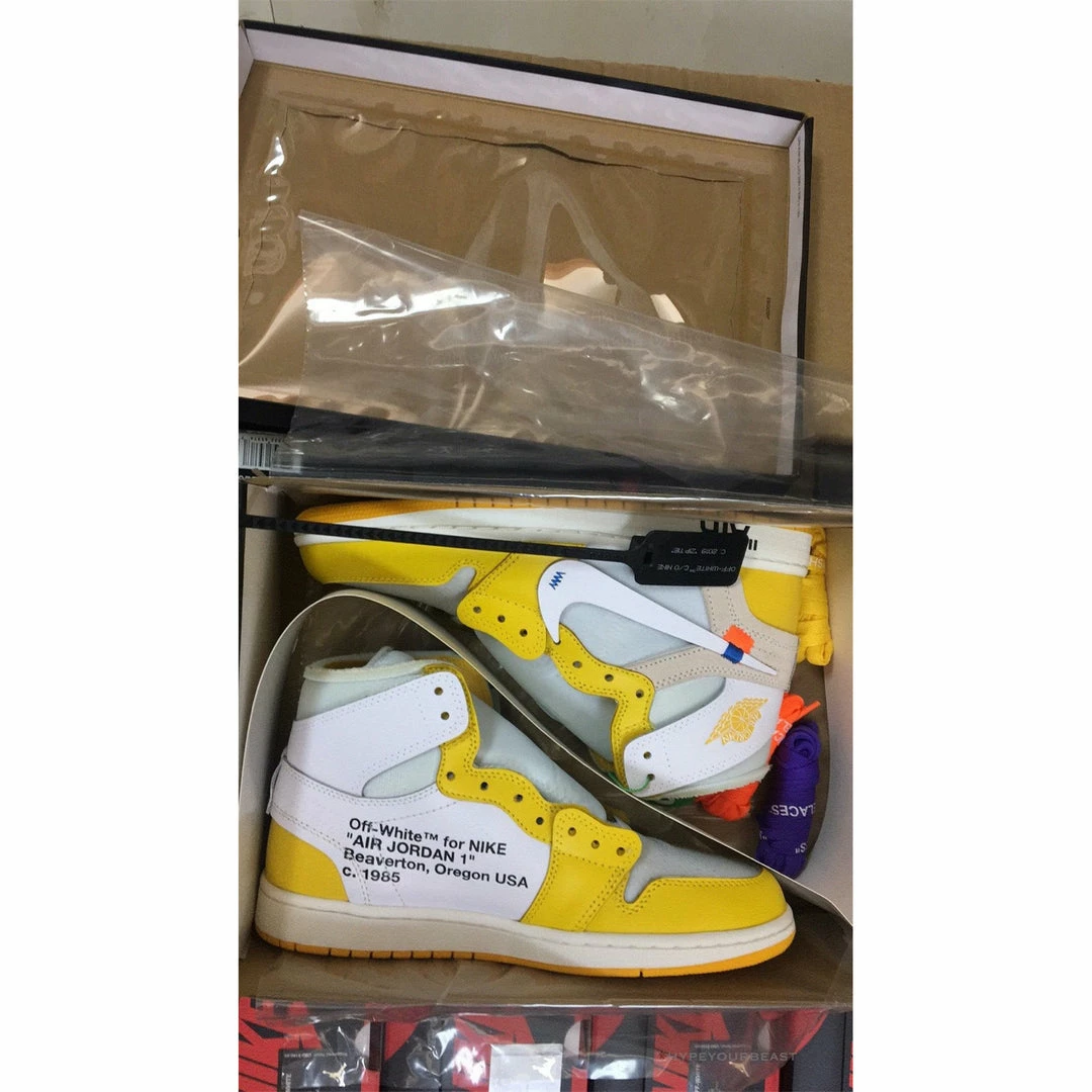Hypeyourbeast Off-White X Air Jordan 1 High Canary Yellow
