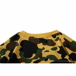 Hypeyourbeast Clothes BAPE KIDS Elbow Hug Gorilla Camouflage Tee Shirt'YELLOW'