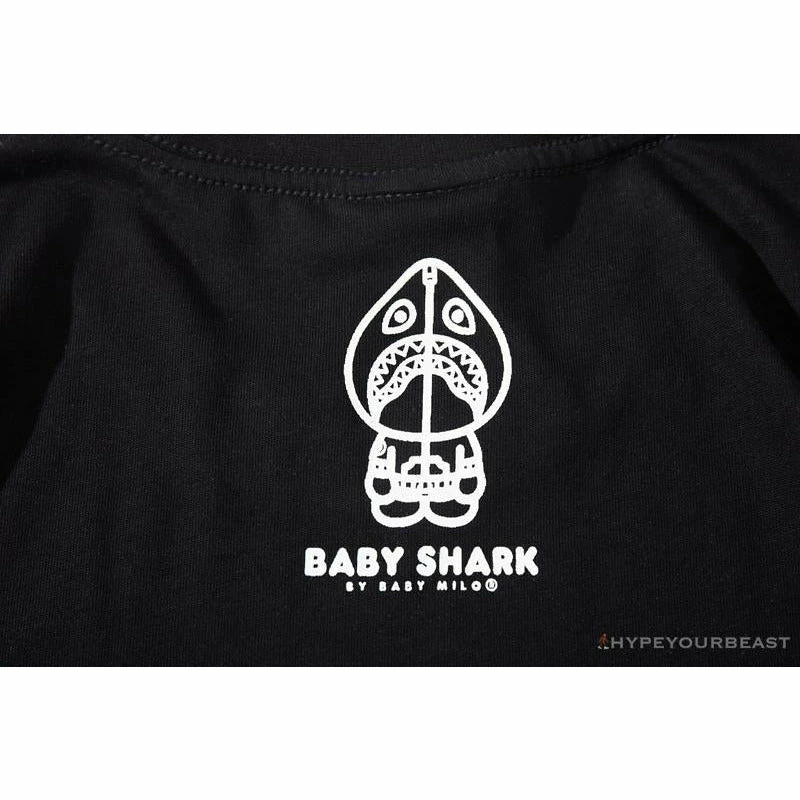 Hypeyourbeast Clothes BAPE Baby Shark Blue Shark Tee Shirt 'BLACK'