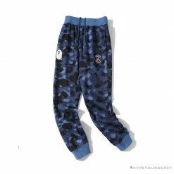 Hypeyourbeast BAPE X PSG Paris Saint-Germain Camouflage Blue Pants Clothes