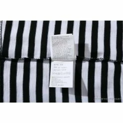 Hypeyourbeast BAPE Baby Milo Rock Bass Player Striped Tee Shirt'BLACK' Clothes