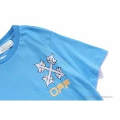 Hypeyourbeast OFF-WHITE Jerry Move Faster Tee Shirt'BLUE'