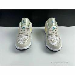 Hypeyourbeast Air Jordan 1 Low'Palm Tree Beige Yellow'