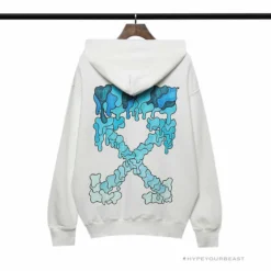 HypeYourBeast Off White Hoodie White BLUE