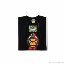 Hypeyourbeast BAPE Baby Milo Red Shark Hat Little Monkey Tee Shirt'BLACK'
