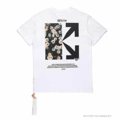 Hypeyourbeast T-Shirts OFF-WHITE Daisy Graffiti Arrow Conley Tee Shirt'WHITE'