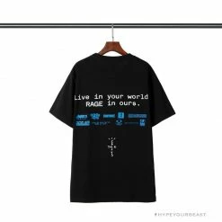 Hypeyourbeast OFF-WHITE Travis Scott Fortnite Peripheral Rap Tee Shirt "BLACK'