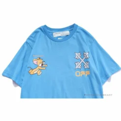 Hypeyourbeast OFF-WHITE Jerry Move Faster Tee Shirt'BLUE'
