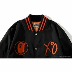 Hypeyourbeast BAPE X XO Red Jacket Baseball Uniform Clothes