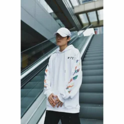 HypeYourBeast Off White Hoodie Embroidered White