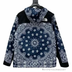 HypeYourBeast Supreme X TNF Bandana Jacket Blue Hoodies & Jackets