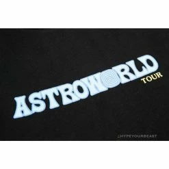 Hypeyourbeast OFF-WHITE Travis Scott Cactus Jack Astroworld Tee Shirt'BLACK'