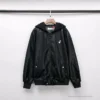 Hypeyourbeast OFF-WHITE 20FW New Logo Hooded Leather Jacket Black Hoodies & Jackets