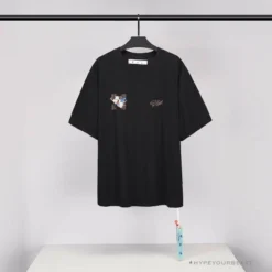 Hypeyourbeast OFF-WHITE Arrow Flying Cow Tee Shirt 'BLACK' T-Shirts