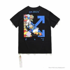 Hypeyourbeast OFF-WHITE Summer Donald Duck Print Tee Shirt'BLACK'