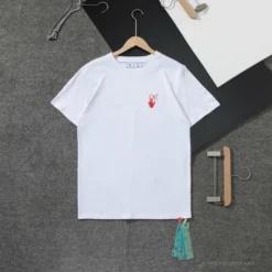 Hypeyourbeast OFF-WHITE Red Flash Cross Arrow Tee Shirt'WHITE' T-Shirts