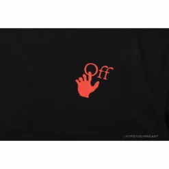 Hypeyourbeast T-Shirts OFF-WHITE Red Flash Cross Arrow Tee Shirt'BLACK'