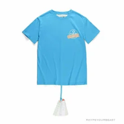 Hypeyourbeast OFF-WHITE Explosive Strip Basic Arrow Tee Shirt 'BLUE' T-Shirts
