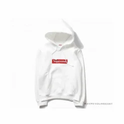 Hypeyourbeast Supreme Box Logo Hoodie White Red