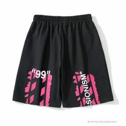 Hypeyourbeast OFF-WHITE 99 X Pink Arrow Shorts 'BLACK'
