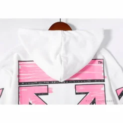 Hypeyourbeast Hoodies & Jackets OFF-WHITE Pink Orange Arrow Hoodie'WHITE'