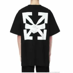 Hypeyourbeast T-Shirts OFF-WHITE Hand Shake Tee Shirt'BLACK'