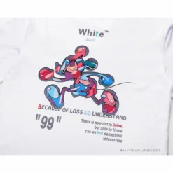 Hypeyourbeast T-Shirts OFF-WHITE Joint Running Mickey Mouse Arrow Tee Shirt'WHITE'