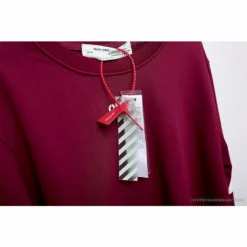 Hypeyourbeast OFF-WHITE Classic Basic Cotton Terry Long Sleeve Shirt'WINE RED' Shirts