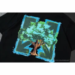 Hypeyourbeast T-Shirts OFF-WHITE Big Tree HD Pattern Tee Shirt'BLACK'