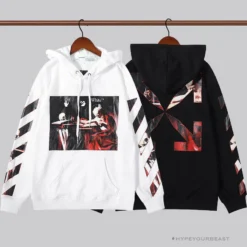 Hypeyourbeast OFF-WHITE Skull And Writing Hoodie'BLACK' Hoodies & Jackets