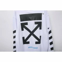 Hypeyourbeast OFF-WHITE Classic Basic Cotton Terry Long Sleeve Shirt'WHITE'