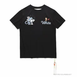Hypeyourbeast OFF-WHITE Summer Tom And Jerry Print Tee Shirt'BLACK' T-Shirts