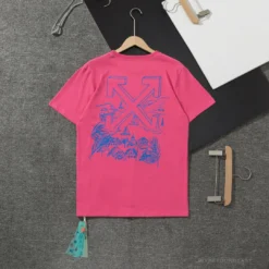 Hypeyourbeast T-Shirts OFF-WHITE Tropical Landscape Tee Shirt 'PINK'