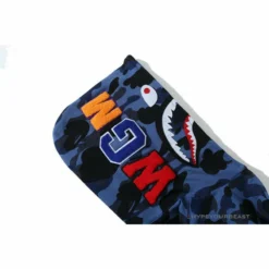 Hypeyourbeast Clothes BAPE Camo Hoodie Shark Head'NAVY BLUE'