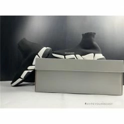 Hypeyourbeast BCG Sock Sneakers Black / White Sole Balanciaga Sock Sneakers
