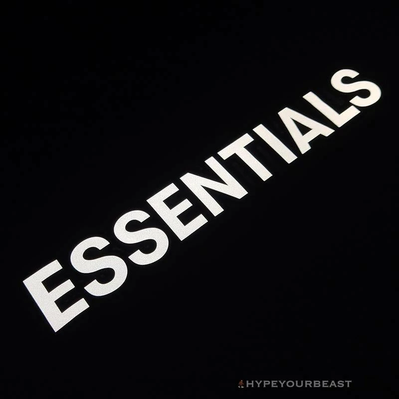 HypeYourBeast FOG Hoodie Reflective ‘ESSENTIALS’ Black Hoodies & Jackets