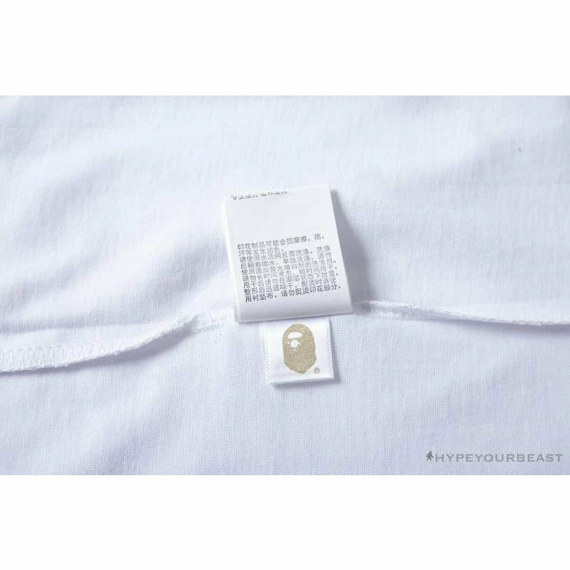 Hypeyourbeast Clothes BAPE Readymade Small Bee Camouflage Letter Tee Shirt 'PINK'