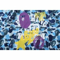 Hypeyourbeast BAPE Ape Head Star Camouflage Shading Tee Shirt'BLUE'