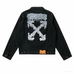 HypeYourBeast Off White Denim Black Jacket - Black Hoodies & Jackets