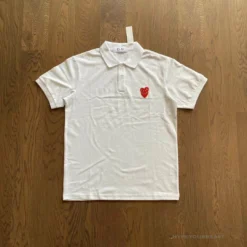 Hypeyourbeast Shirts CDG Polo Shirt White