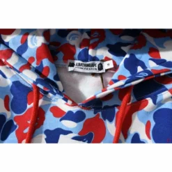 Hypeyourbeast Bape Hoodie Camo Blue Red