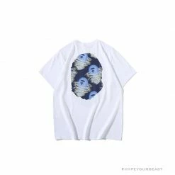 Hypeyourbeast BAPE Blue Ape Head Green Storm Tee Shirt 'WHITE' Clothes