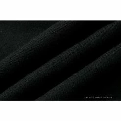 Hypeyourbeast BAPE Classic Ape Head Embroidered Standard Cotton Terry Pants'BLACK' Clothes