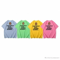 Hypeyourbeast BAPE Baby Milo Watermelon Little Monkey Tee Shirt'YELLOW' Clothes