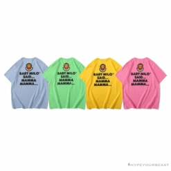 Hypeyourbeast Clothes BAPE Baby Milo Watermelon Little Monkey Tee Shirt'GREEN'