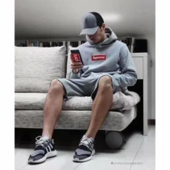 Hypeyourbeast Supreme Box Logo Hoodie Grey Red