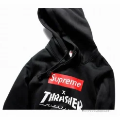 Hypeyourbeast Supreme X Thrasher Hoodie Black Hoodies & Jackets