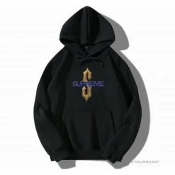 Hypeyourbeast Supreme Hoodie Black Gold S Purple Hoodies & Jackets